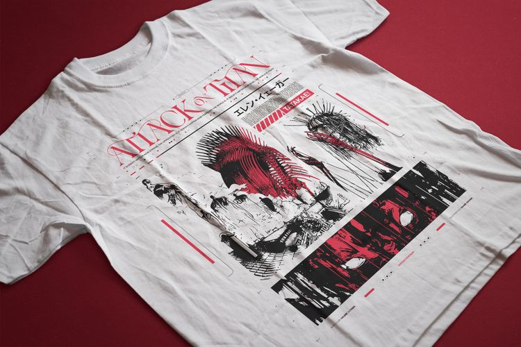 T-shirt Anime Attack on Titan